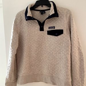 Patagonia size medium women’s Cotten quilt pullover cream